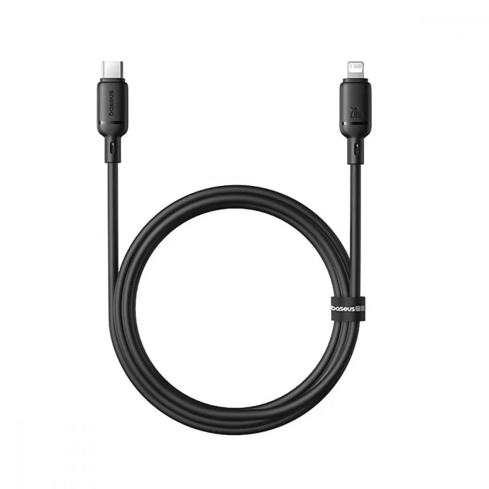Кабель Baseus Silky Series Fast Charging Type-C to Lightning 20W (1m) black 610320001 6932172668730 2003000212808